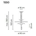 Vibia Flamingo 3X Medium hanglamp