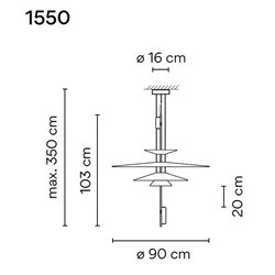 Vibia Flamingo 3X Medium suspension lamp