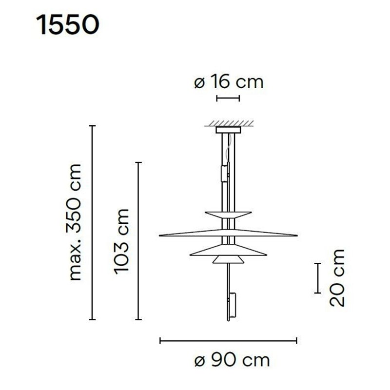 Vibia Flamingo 3X Medium hanglamp