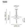 Vibia Flamingo 3X Medium suspension lamp