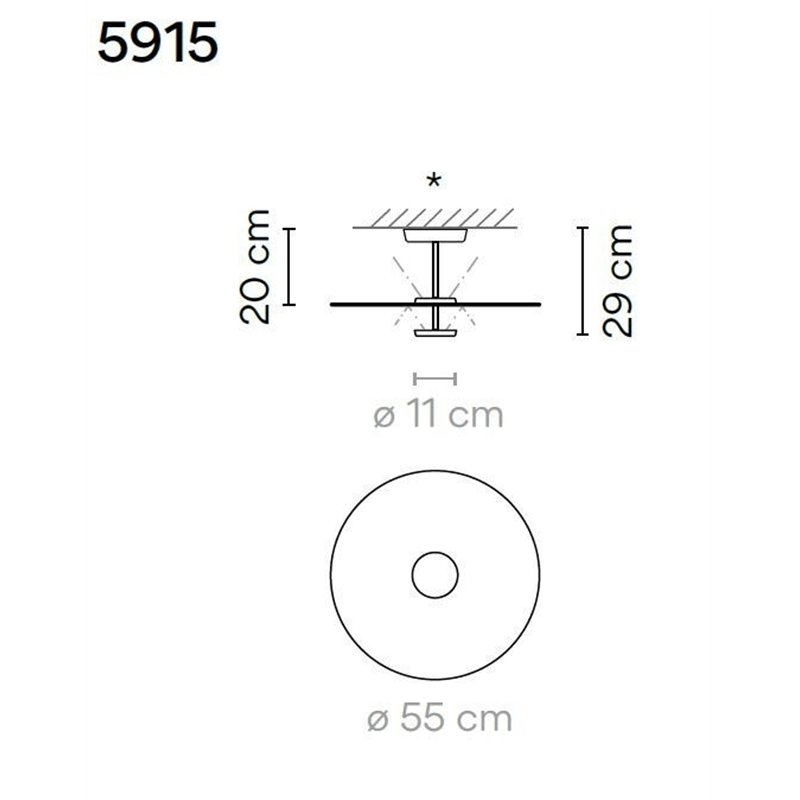 Vibia Flat 2X 60 plafondlamp