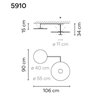 Vibia Flat 3X 106 ceiling lamp