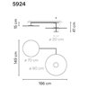 Vibia Flat 3X 186 ceiling lamp