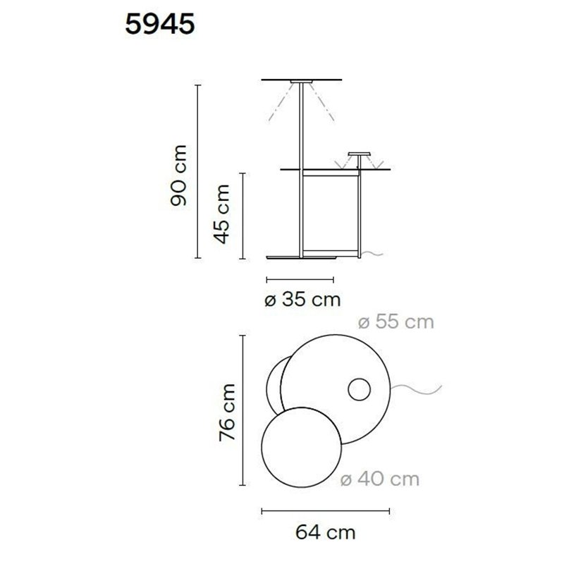 Vibia Flat Triple 90 staanlamp
