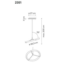 Vibia Halo Jewel 75Deg suspension lamp