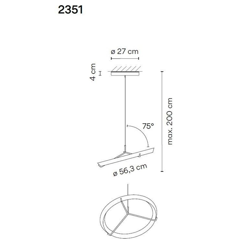Vibia Halo Jewel 75Deg hanglamp
