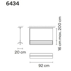 Vibia Kontorno Closed 92 suspension lamp