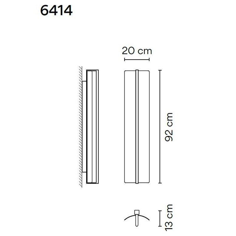 Vibia Kontorno Open 92 wandlamp