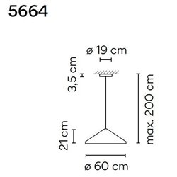Vibia North 60 suspension lamp