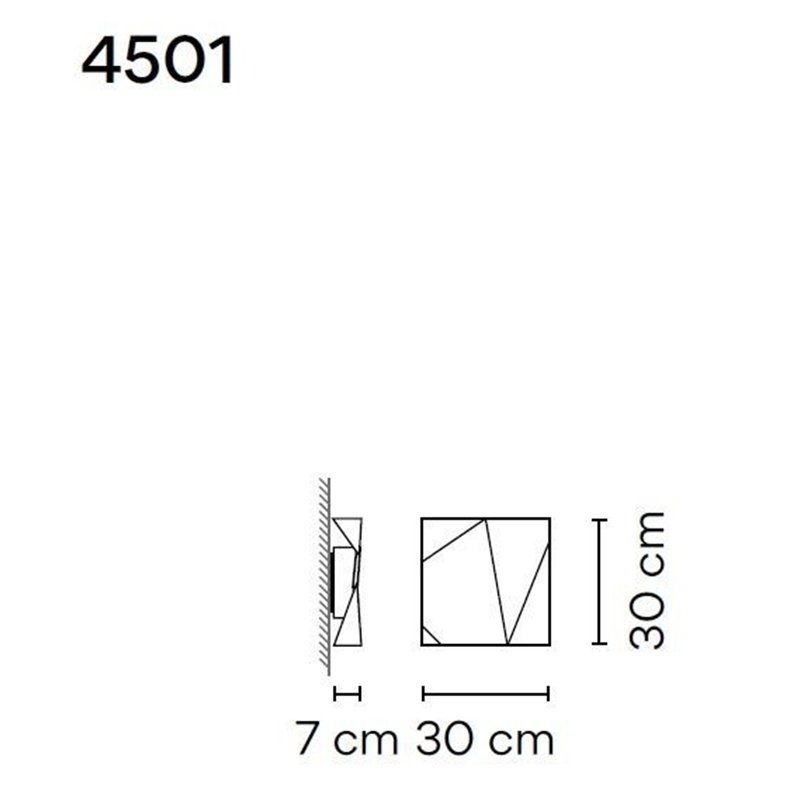 Vibia Origami Single B wandlamp