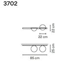 Vibia Palma Horizontal 2X 85 wandlamp