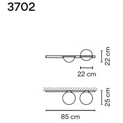 Vibia Palma Horizontal 2X 85 wall lamp