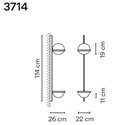 Vibia Palma Vertical 2X 114 wandlamp