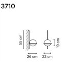 Vibia Palma Vertical 2X 55 wandlamp
