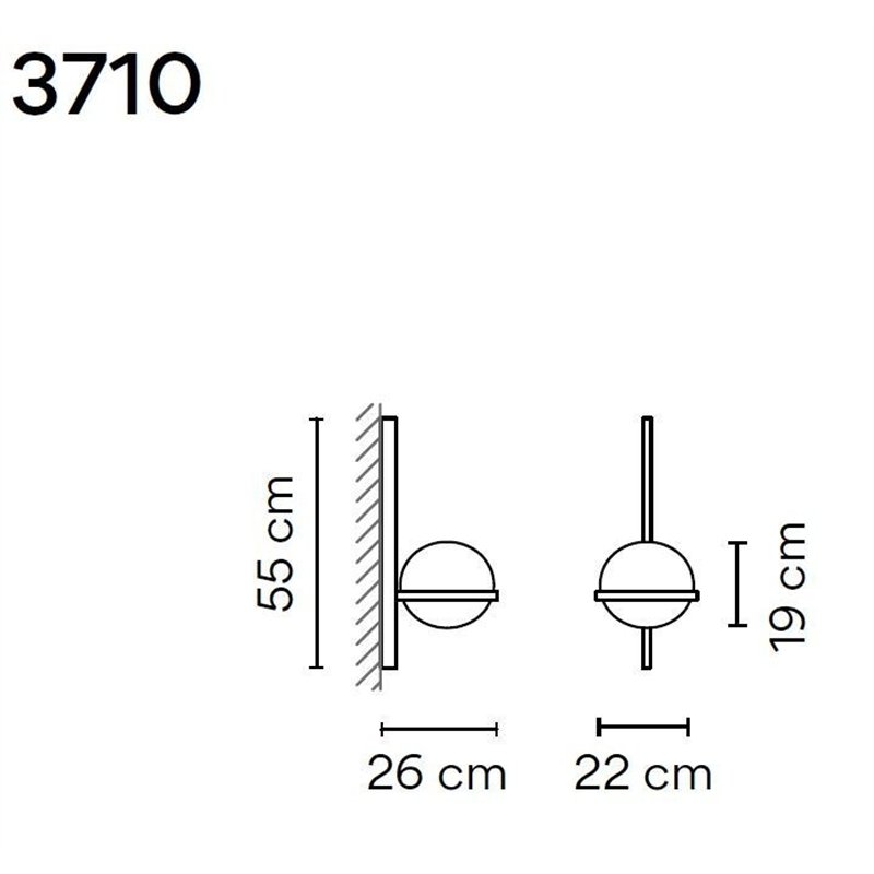 Vibia Palma Vertical 2X 55 wandlamp