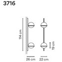Vibia Palma Vertical 4X 114 wandlamp