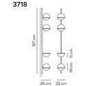 Vibia Palma Vertical 6X 187 wandlamp