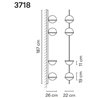 Vibia Palma Vertical 6X 187 wall lamp
