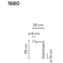 Vibia Pin 1X 25 wandlamp