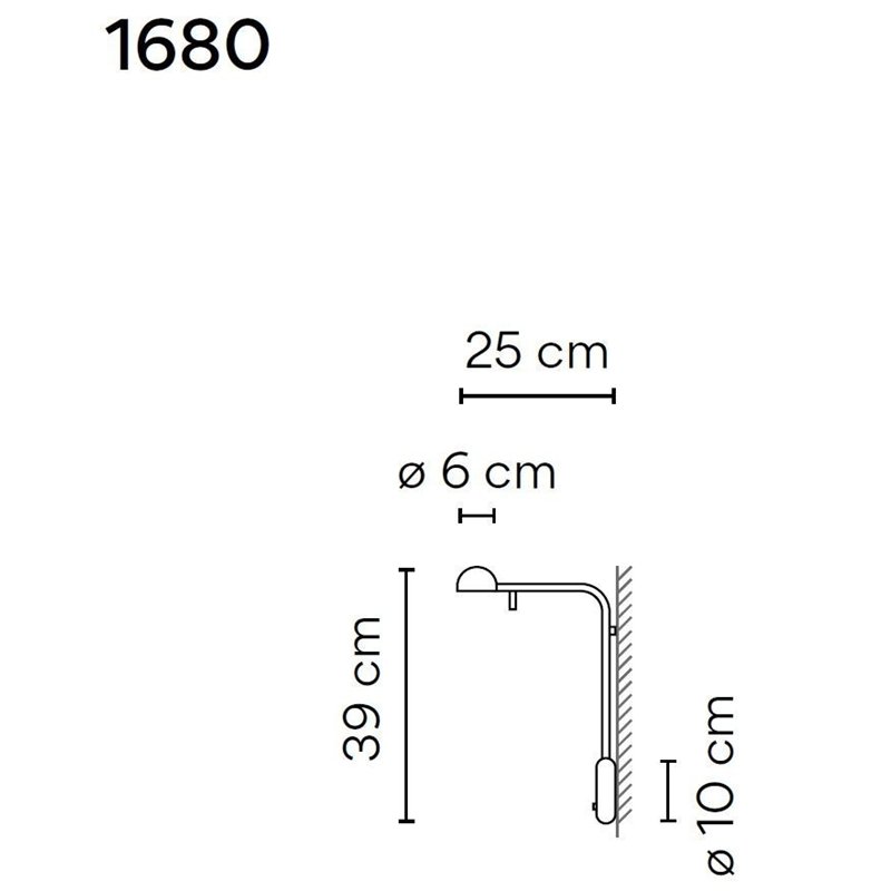 Vibia Pin 1X 25 wandlamp
