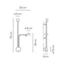 Vibia Pin 2X Right - 1686 wandlamp