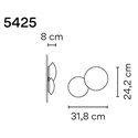 Vibia Puck 2X 31,8 wandlamp