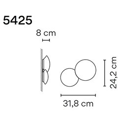 Vibia Puck 2X 31,8 wall lamp