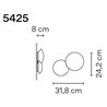 Vibia Puck 2X 31,8 wall lamp