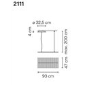 Vibia Rhythm Horizontal 20X 47 hanglamp