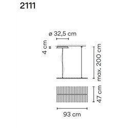 Vibia Rhythm Horizontal 20X 47 suspension lamp