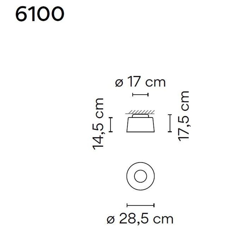 Vibia Tube 28,5 plafondlamp