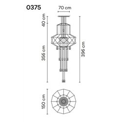 Vibia Wireflow Chandelier 396 suspension lamp