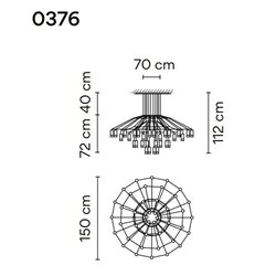 Vibia Wireflow Chandelier 112 suspension lamp
