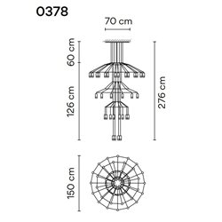 Vibia Wireflow Chandelier 276 suspension lamp