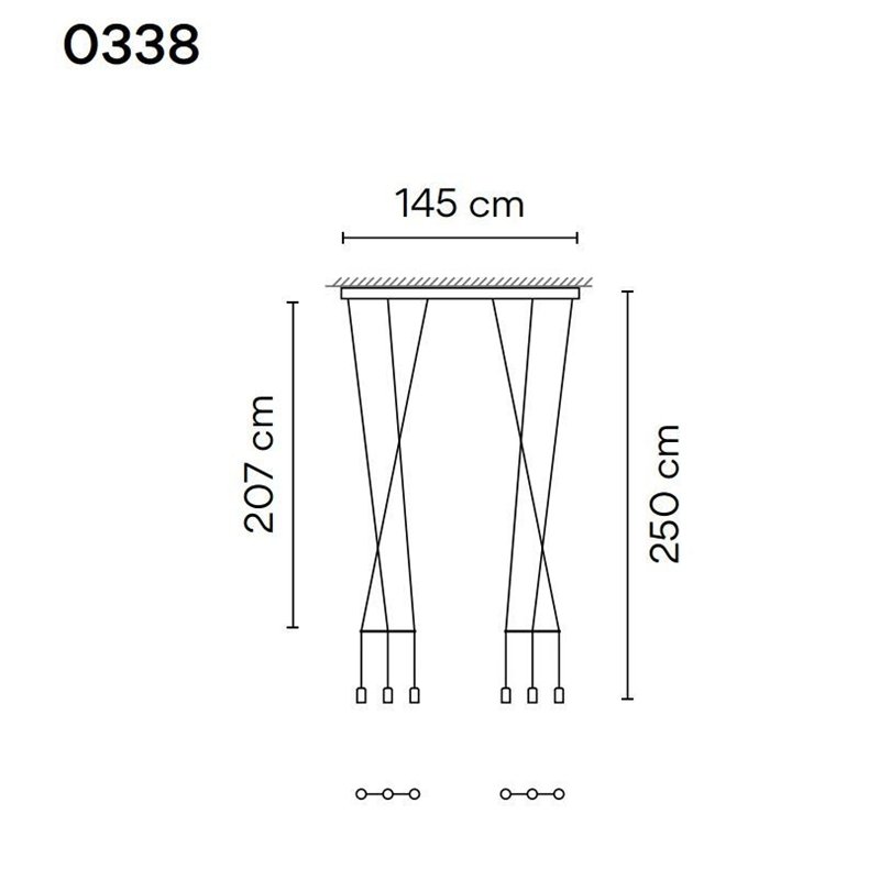 Vibia Wireflow Lineal 6B hanglamp