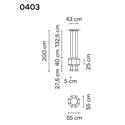 Vibia Wireflow Octagonal 55 hanglamp