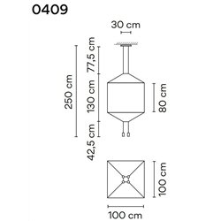 Vibia Wireflow Square 100 suspension lamp