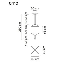 Vibia Wireflow Square 80 suspension lamp