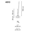 Vibia Bamboo Double 190 Recessed tuinpaal