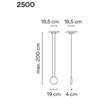 Vibia Cosmos 1X 19 suspension lamp