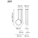 Vibia Cosmos 3X+1X hanglamp