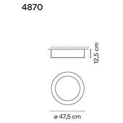 Vibia Duo 47,5 ceiling lamp