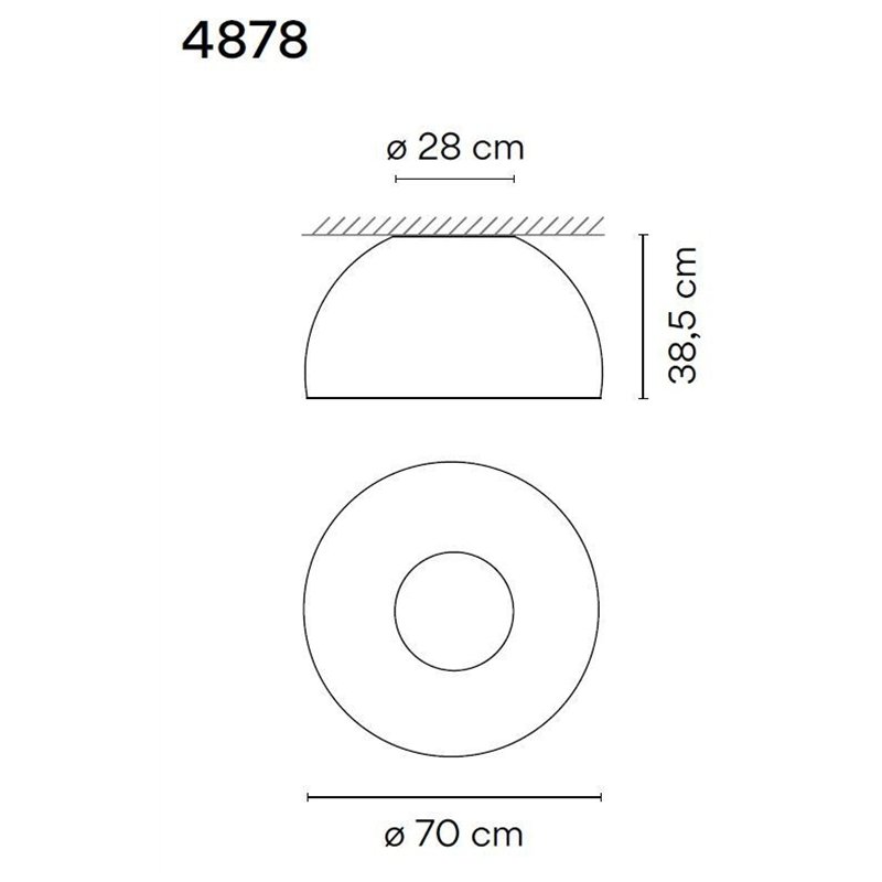 Vibia Duo 70 plafondlamp
