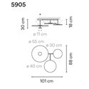 Vibia Flat 4X 101 plafondlamp