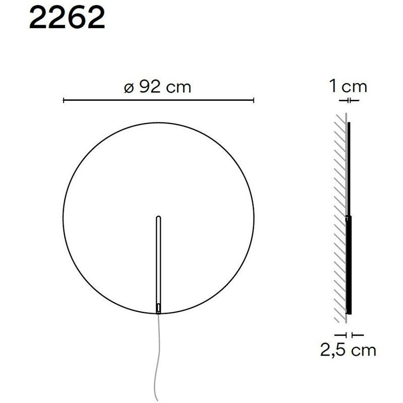 Vibia Guise 92 wandlamp