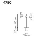 Vibia June 1X 80 Recessed tuinpaal