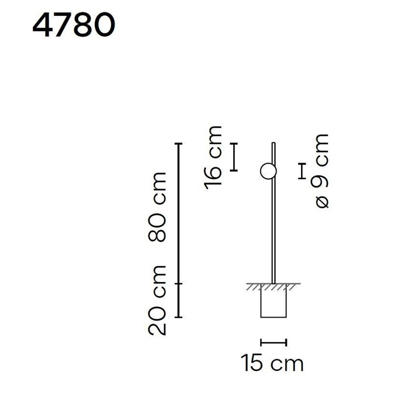 Vibia June 1X 80 Recessed tuinpaal