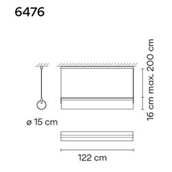 Vibia Kontorno Closed 122 suspension lamp