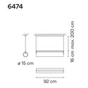 Vibia Kontorno Closed 92 hanglamp