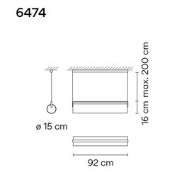 Vibia Kontorno Closed 92 suspension lamp